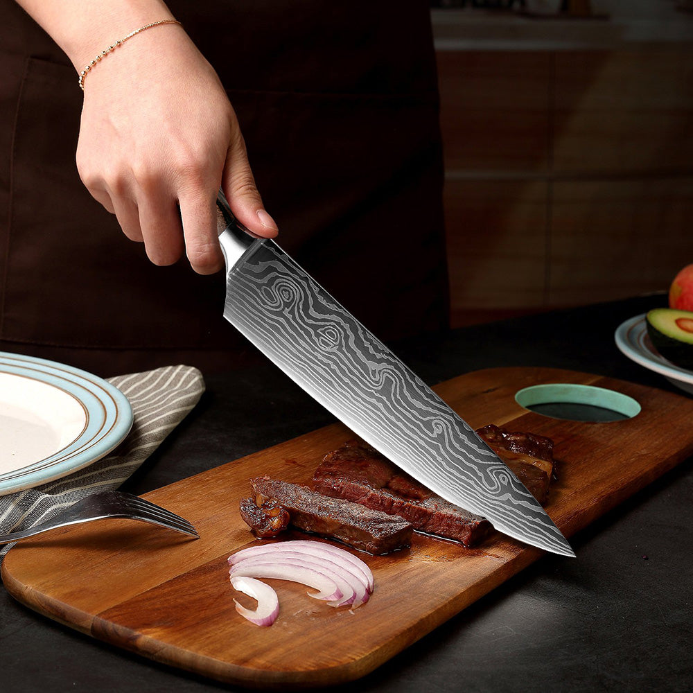 Ikigai Professionellt Knivset – Japanska Chefsknivar i Premium Rostfritt Stål