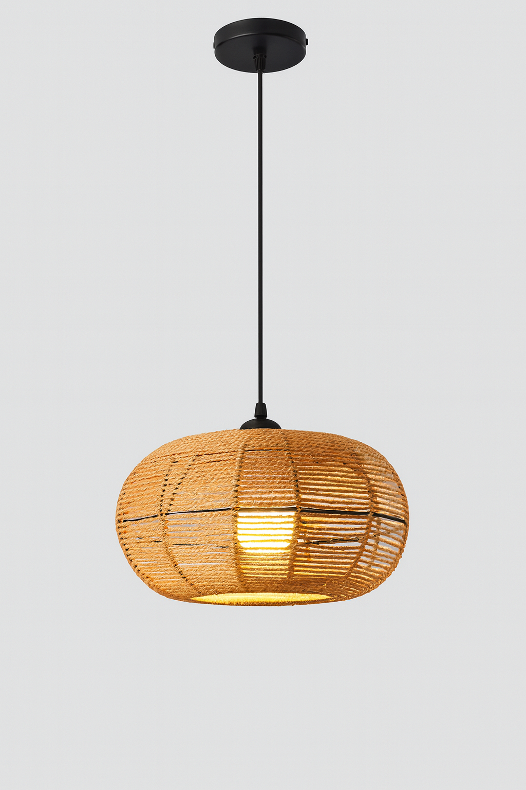 Rotting Taklampa – Kreativ Handgjord Flätad Wicker Design