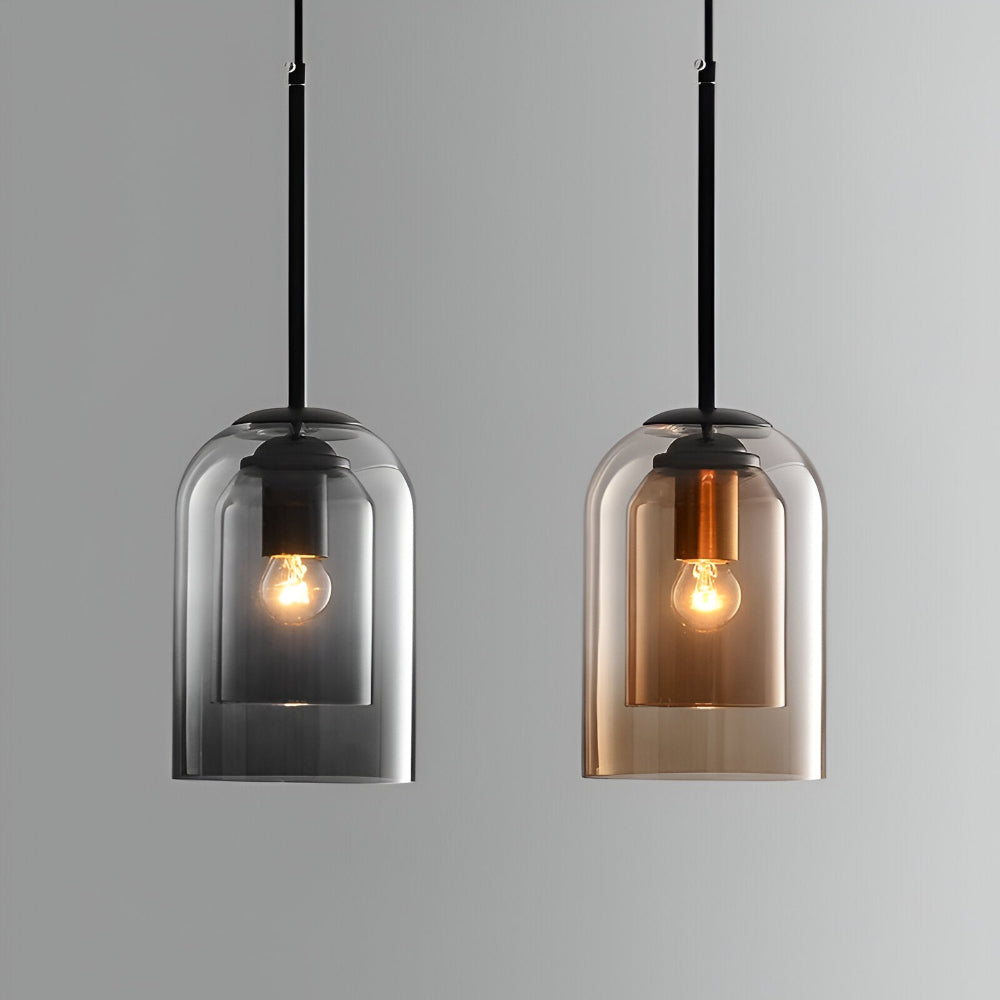Dubbelglas Pendellampa – Modern Hänglampa för Samtida Inredning