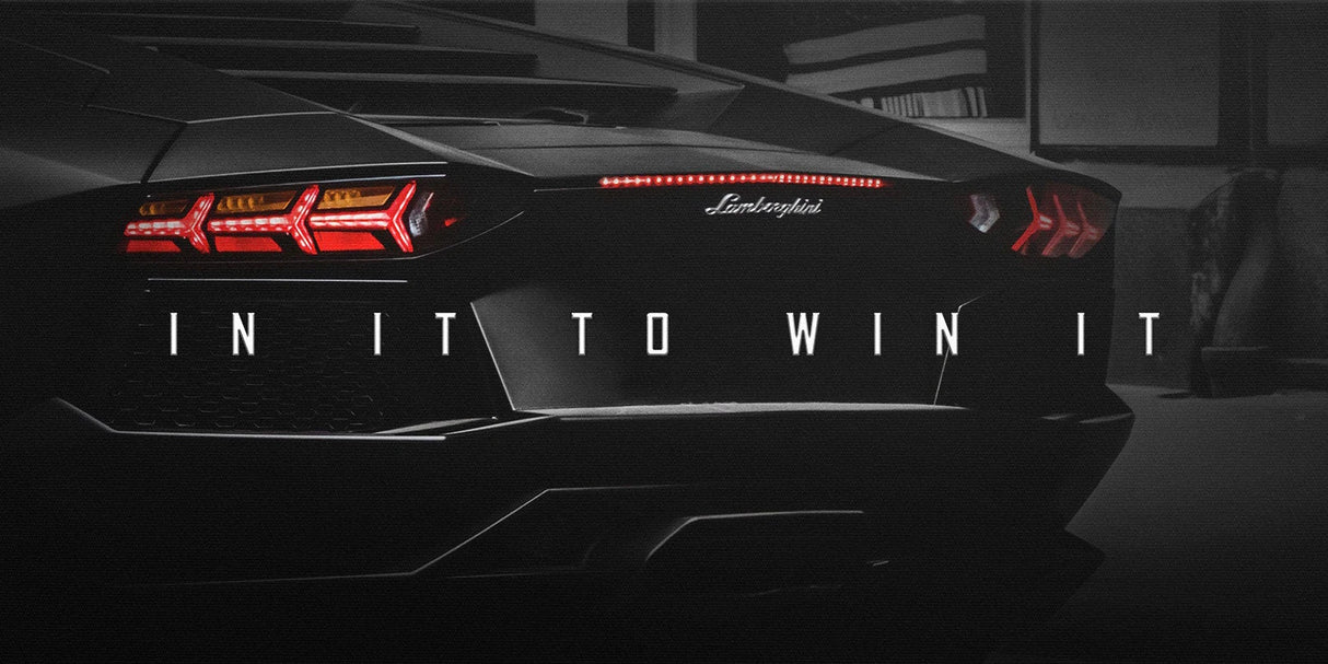 Chase Your Dream – Motivationsposter med Lyxig Sportbil på Canvas