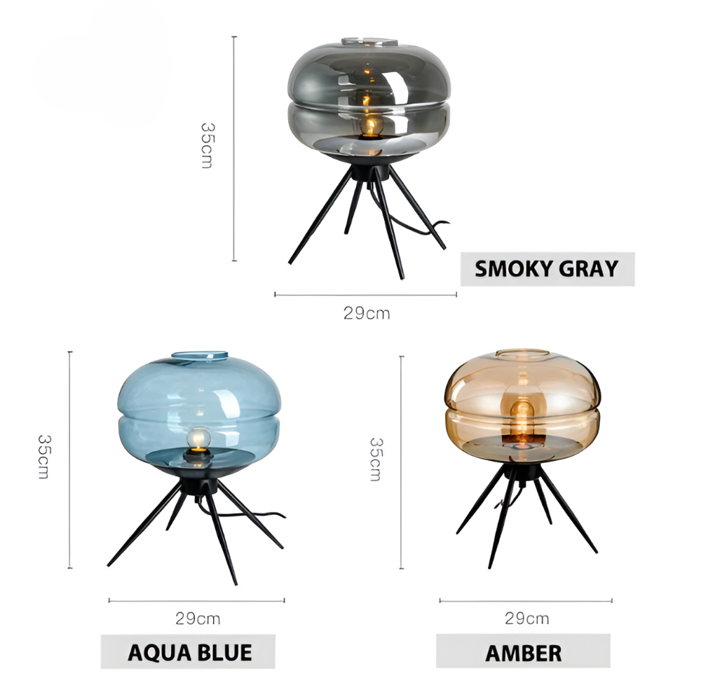 LumiBase – Stabil Bordslampa med Glaskupa