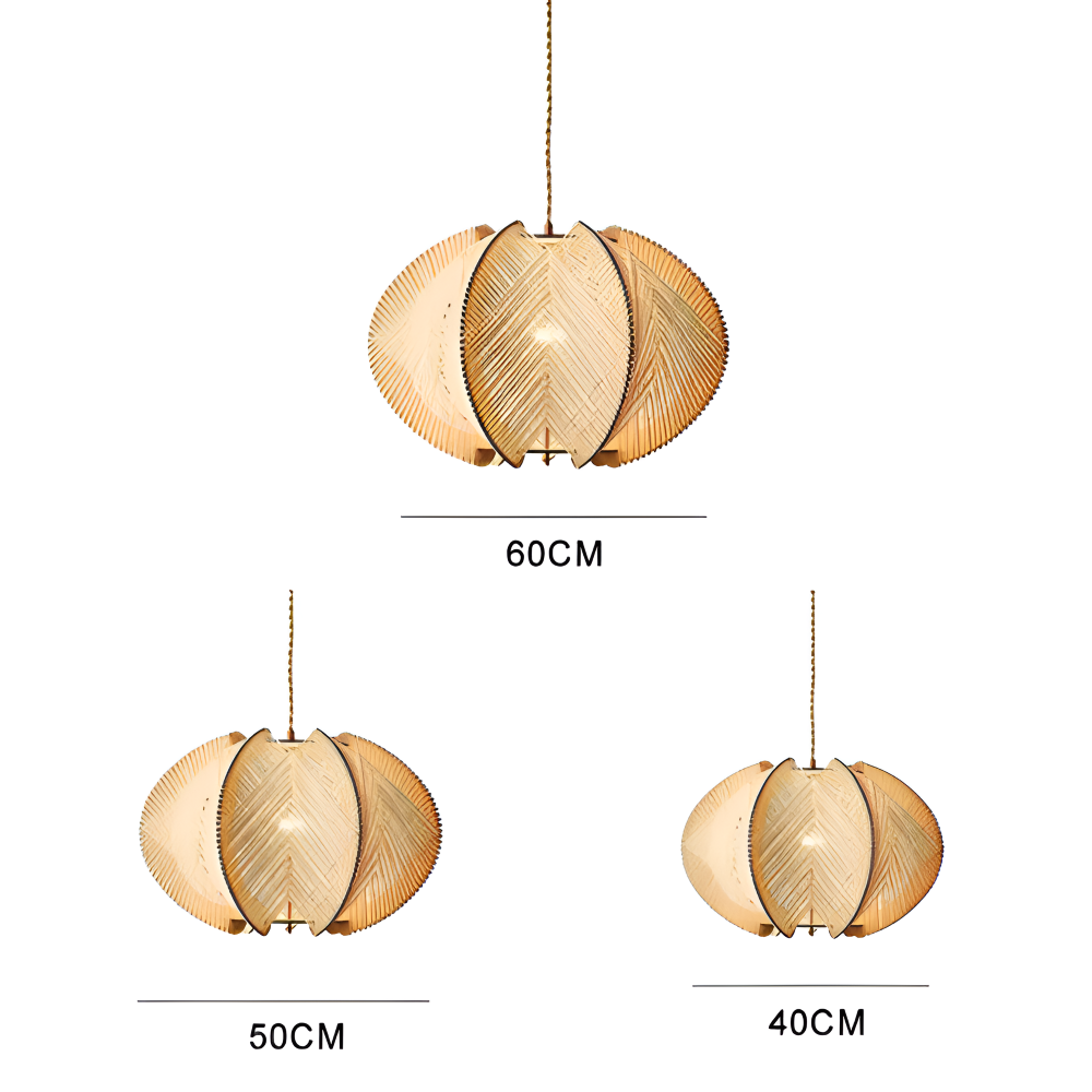 Hikari Pendellampa – Handknuten Hampa & Trälampa i Wabi Sabi Design