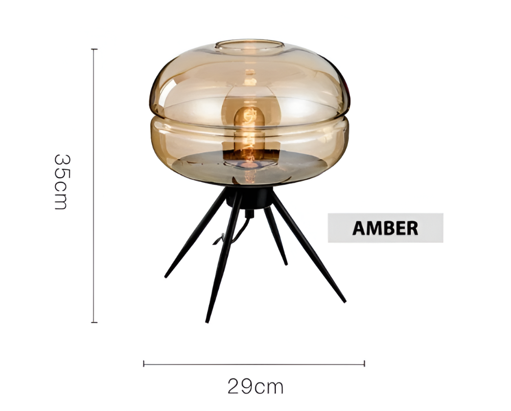 LumiBase – Stabil Bordslampa med Glaskupa