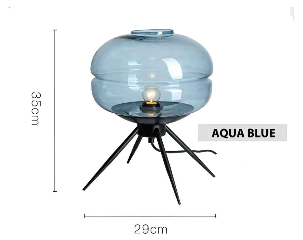 LumiBase – Stabil Bordslampa med Glaskupa
