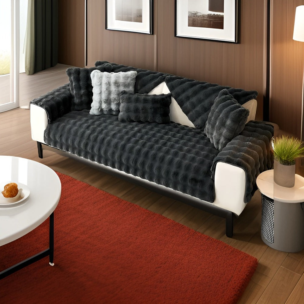 Plysch Sofföverdrag – Tjockt & Mjukt Skydd för Soffa med Husdjur