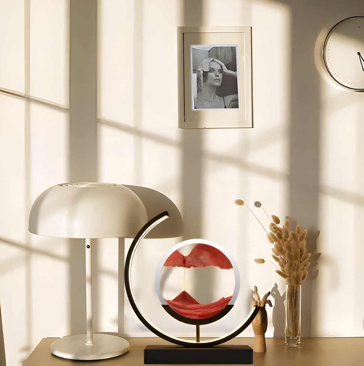 Sandlampa Bordslampa med App och Fjärrkontroll – Dimbar med 3 Ljusfärger