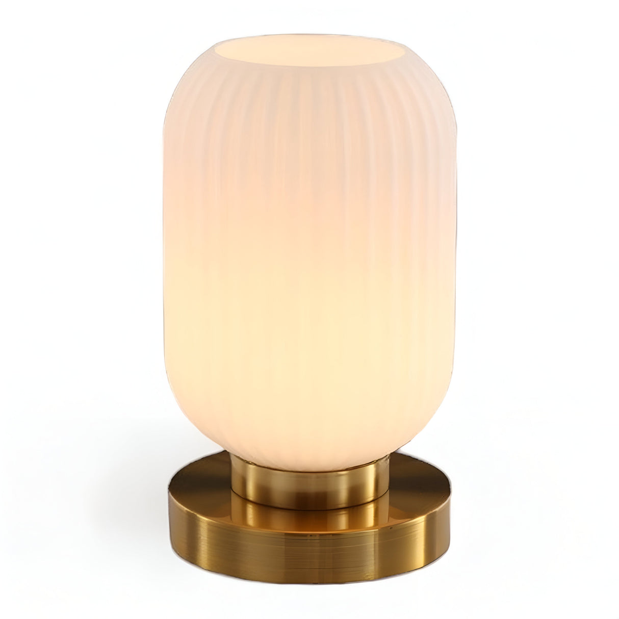LumoRib – Elegant Bordslampa med Ribbade Glasdetaljer