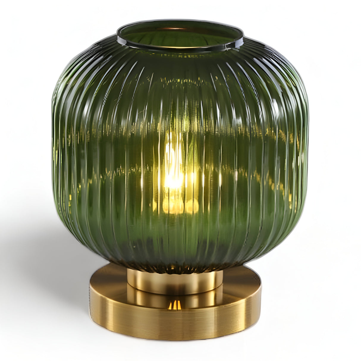 LumoRib – Elegant Bordslampa med Ribbade Glasdetaljer