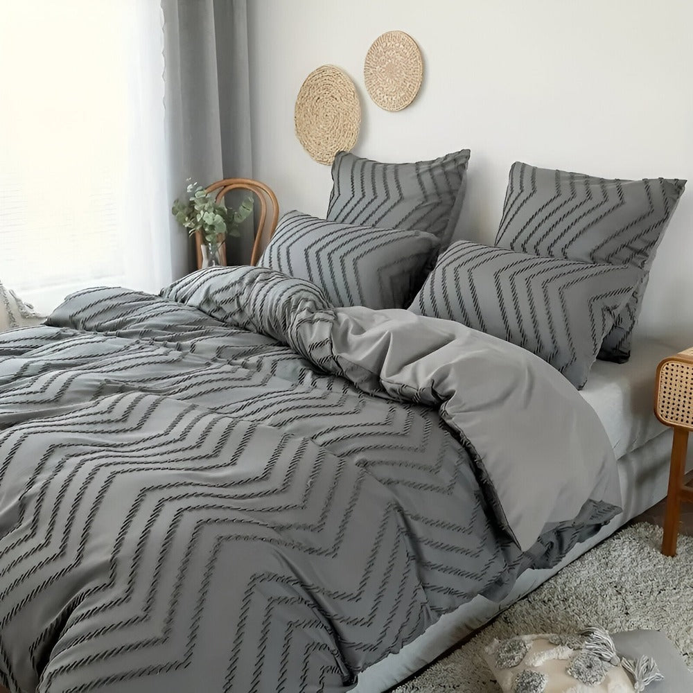 StripeDream – Randigt Påslakanset för Sval och Bekväm Sömn