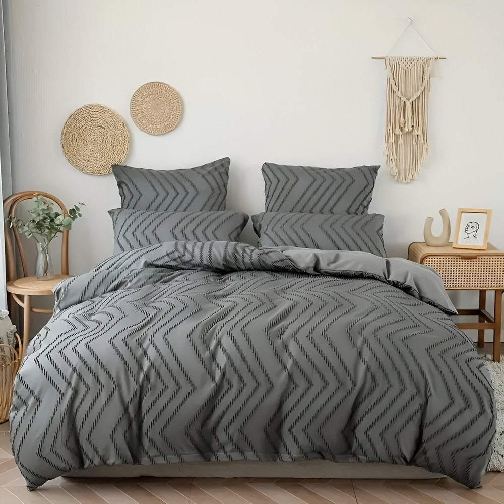 StripeDream – Randigt Påslakanset för Sval och Bekväm Sömn