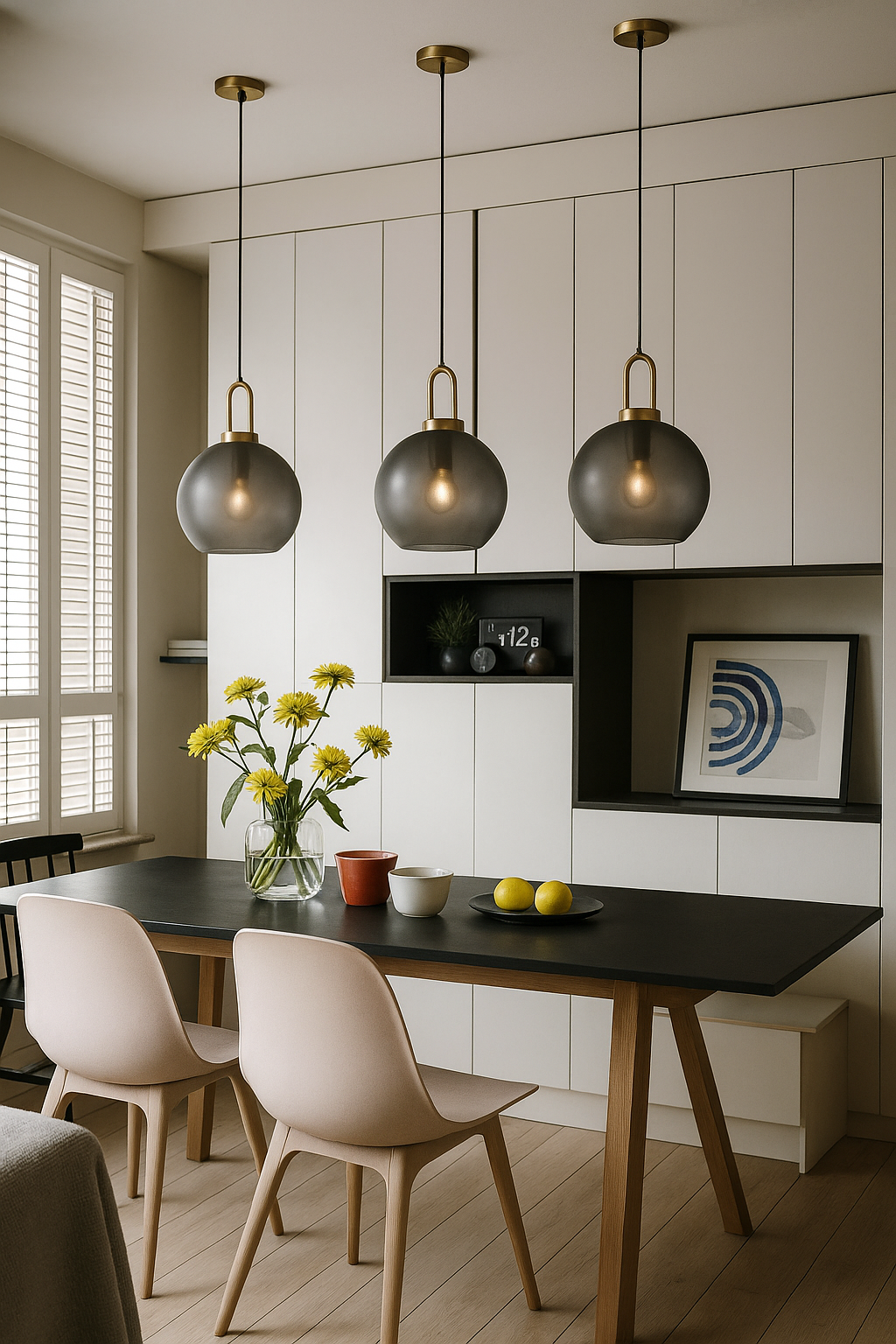 UrbanGlow – Industristil Taklampa i Rökfärgat Glas