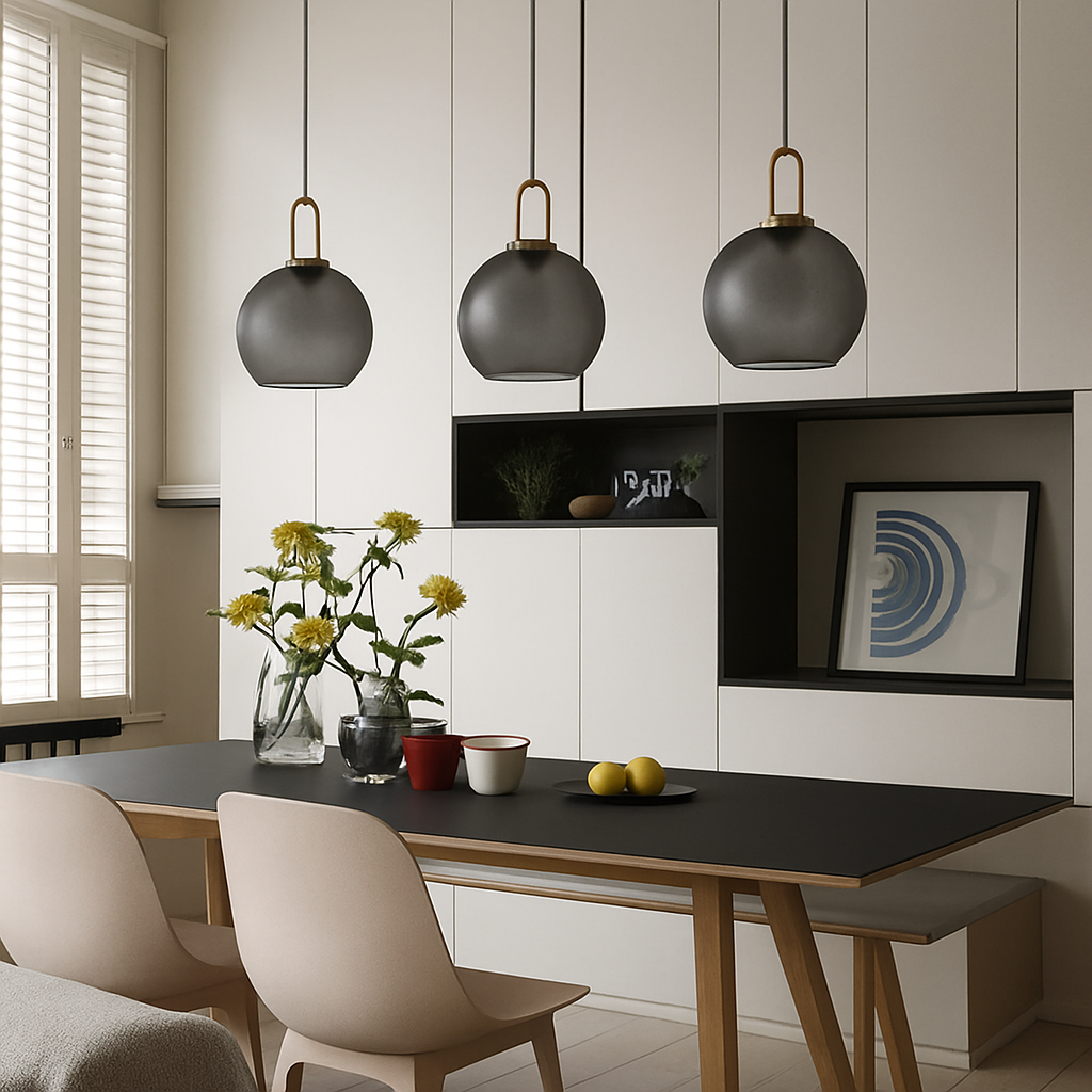 UrbanGlow – Industristil Taklampa i Rökfärgat Glas