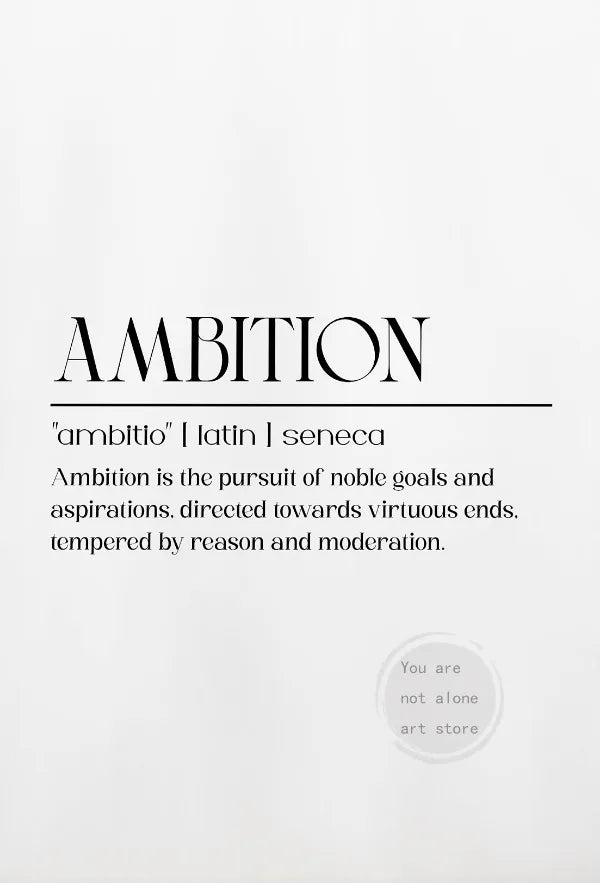 Disciplin & Motivation – Minimalistisk Citatposter på Canvas