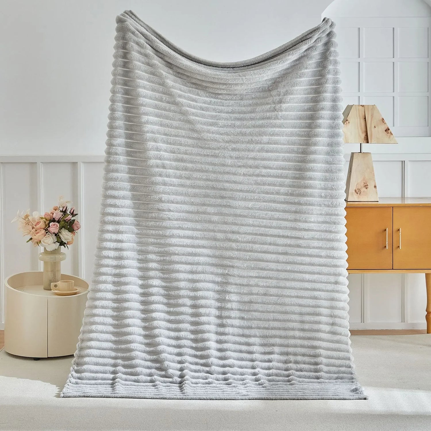CozyDual – Dubbelsidig Filt i Enfärg, Varm och Hudvänlig
