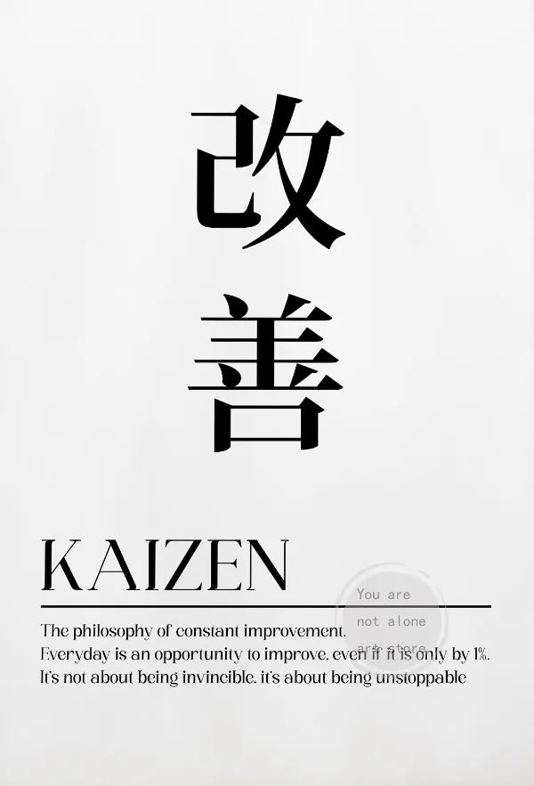 Disciplin & Motivation – Minimalistisk Citatposter på Canvas