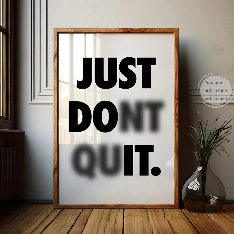 Disciplin & Motivation – Minimalistisk Citatposter på Canvas
