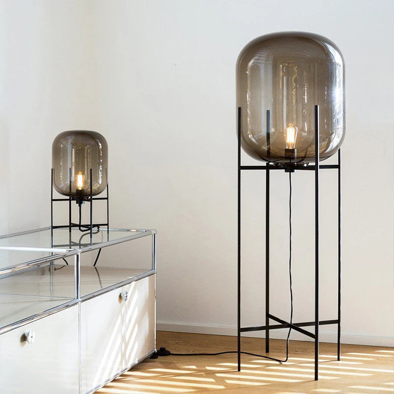 BubbleGlow Golvlampa – Skandinavisk Postmodern Lampa i Glas