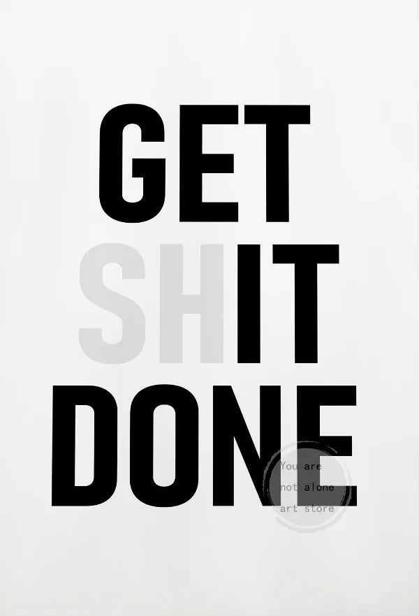 Disciplin & Motivation – Minimalistisk Citatposter på Canvas