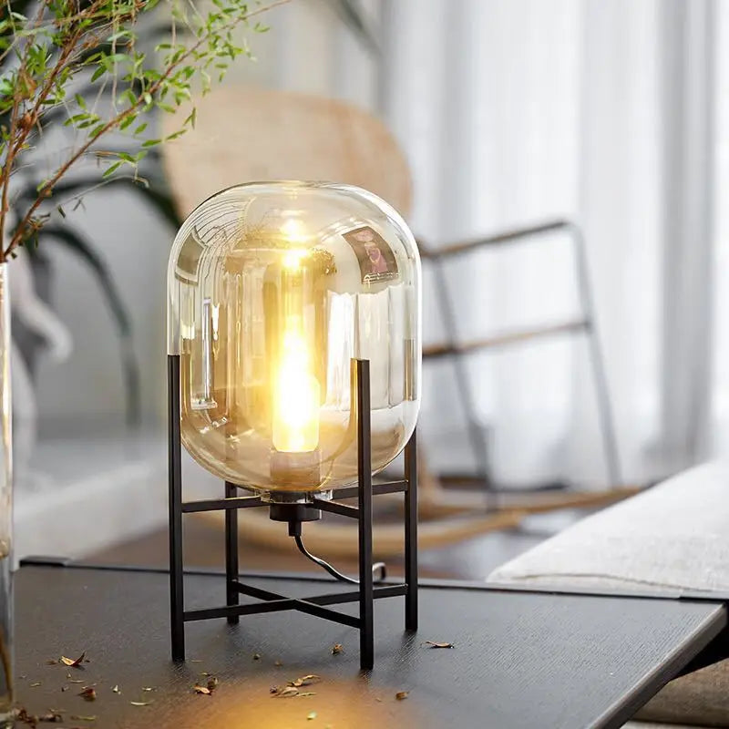 BubbleGlow Golvlampa – Skandinavisk Postmodern Lampa i Glas