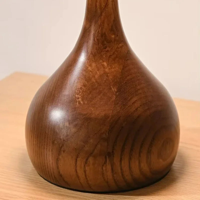 Retro Bordslampa i Trä & Glas – Elegant Lampa