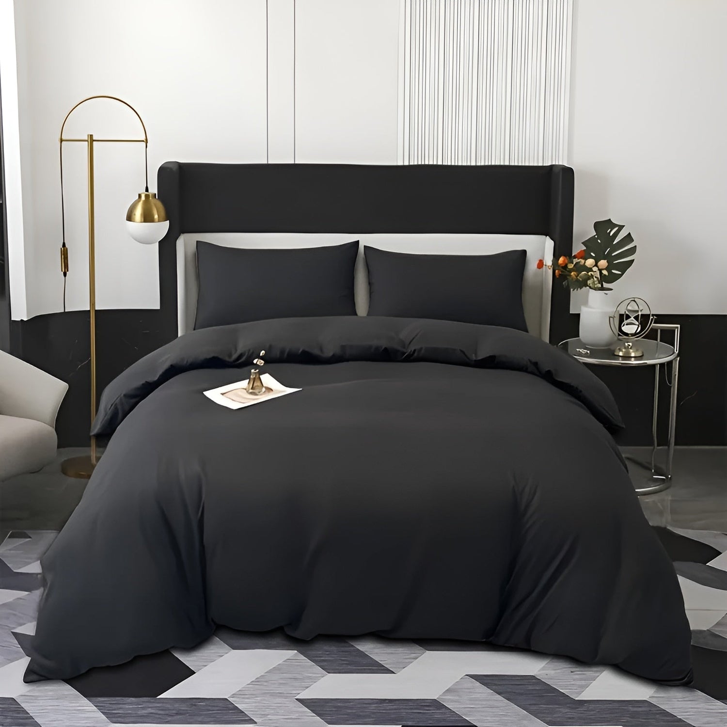 SoftDream 3-delat Påslakanset i Borstad Polyester – Påslakan & 2 Örngott, Elegant & Lättskött