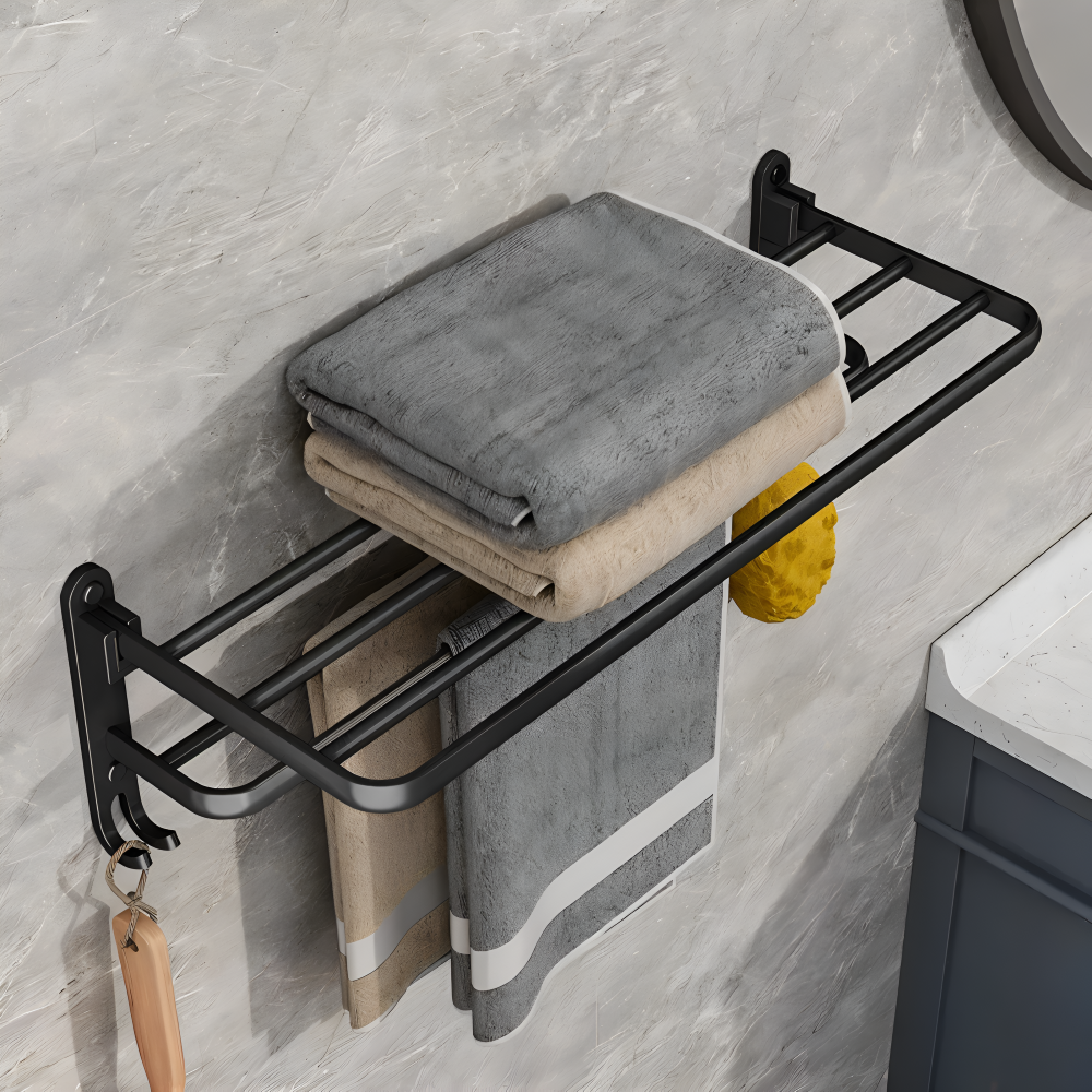 SteelForm Handdukshållare – Modern & Praktisk med Krok