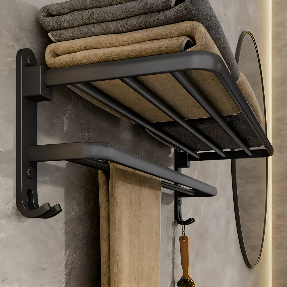 SteelForm Handdukshållare – Modern & Praktisk med Krok