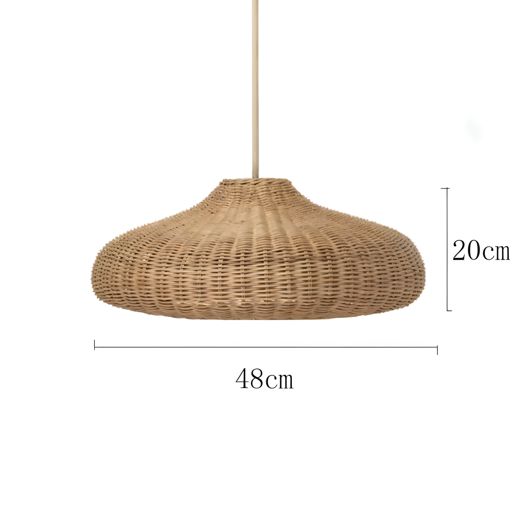 Bohème Taklampa – Handvävd Rattanlampa i Naturlig Design