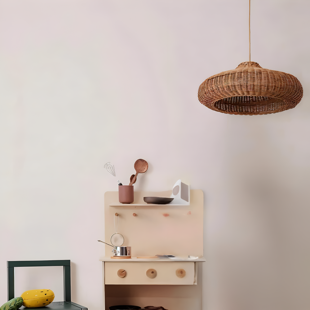 Bohème Taklampa – Handvävd Rattanlampa i Naturlig Design