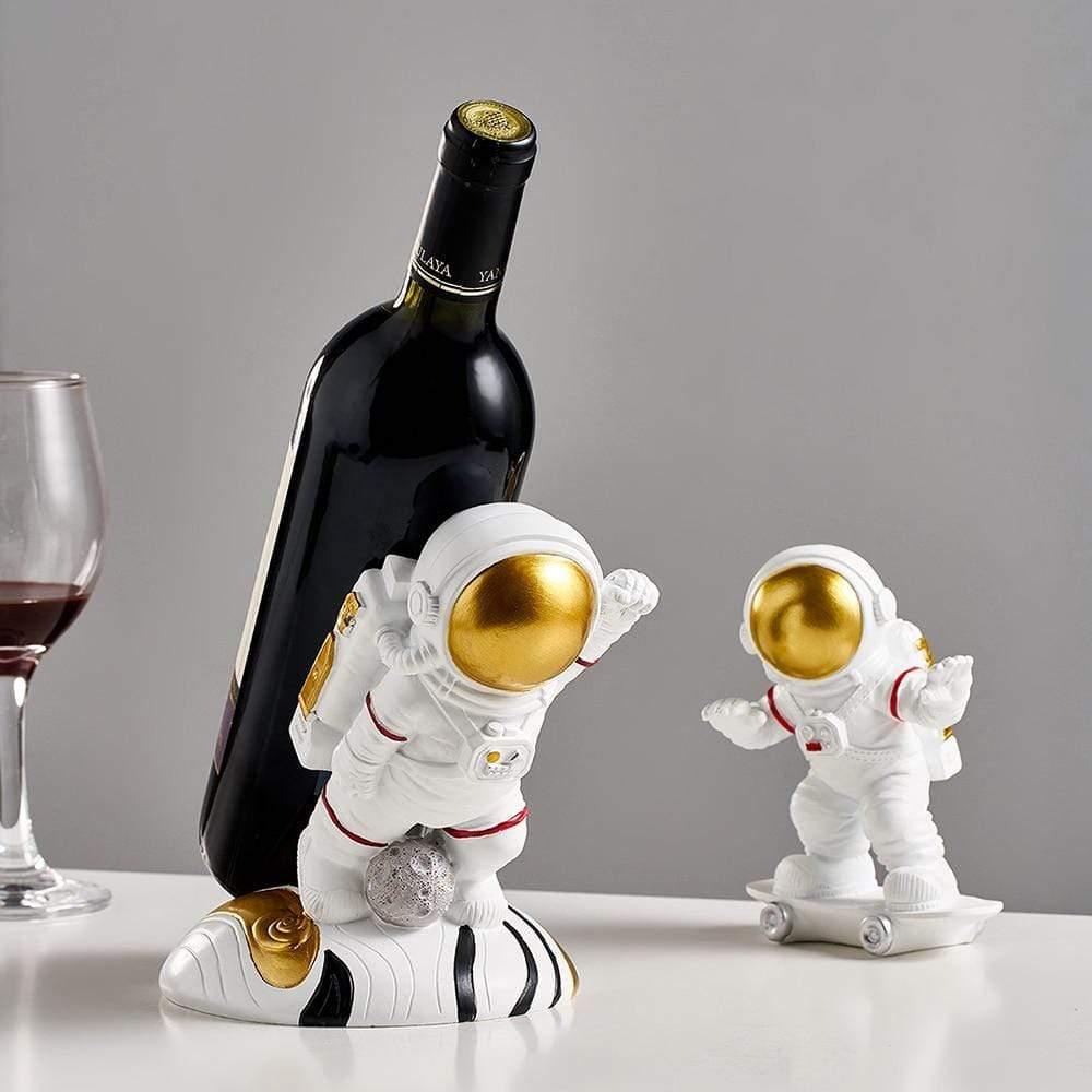Vinflaskhållare Astronaut i Harts – Rymd Dekor & Flaskställ för Hem & Inredning