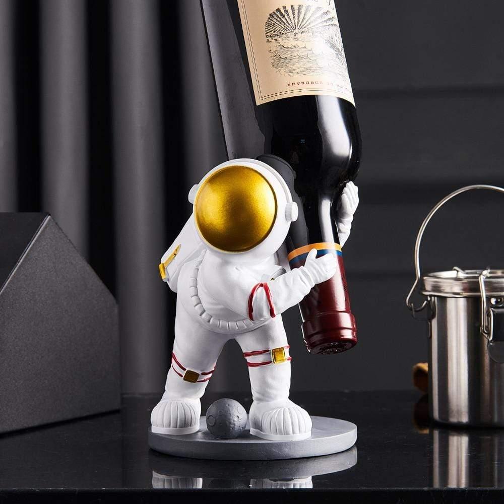 Vinflaskhållare Astronaut i Harts – Rymd Dekor & Flaskställ för Hem & Inredning