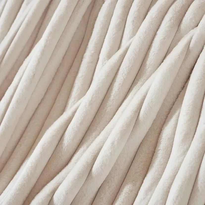 Varm & Mjuk Filt – Randig Design i Fleece/Plysch