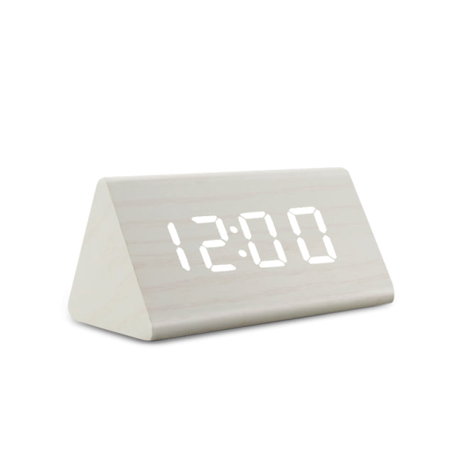 Digital Träväckarklocka med LED display – Stilren Alarmklocka i Modern Design