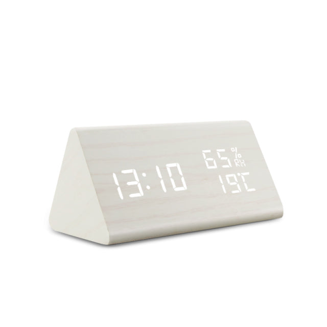 Digital Träväckarklocka med LED display – Stilren Alarmklocka i Modern Design