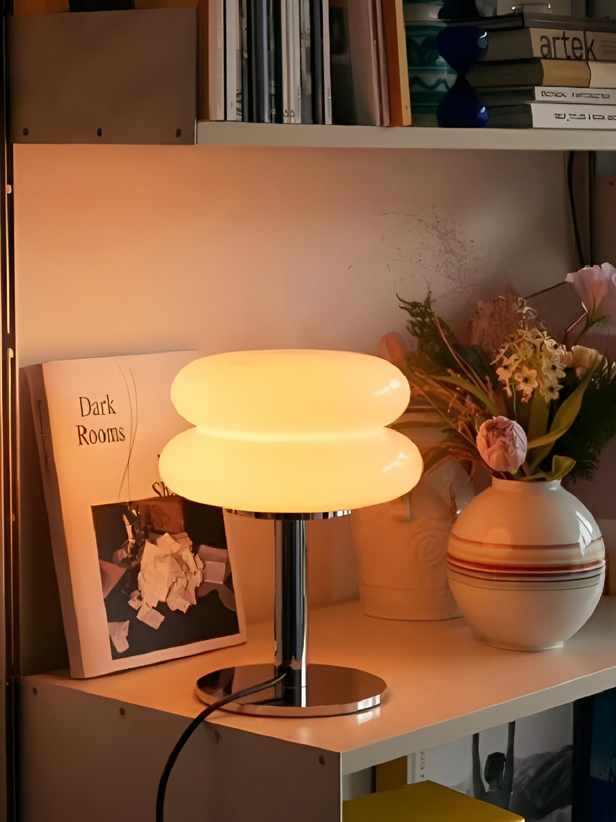 Färgstark glasbordslampa – elegant bordslampa för livfull rumsatmosfär