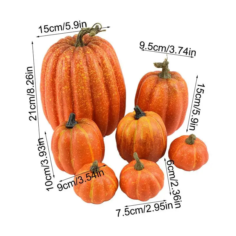 Set med 7 Konstgjorda Pumpor