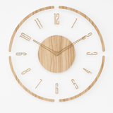 NordicTime – Minimalistisk Väggklocka i Trä
