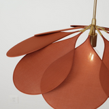 Vintage taklampa med blomdesign i tyg – hänglampa för vardagsrum