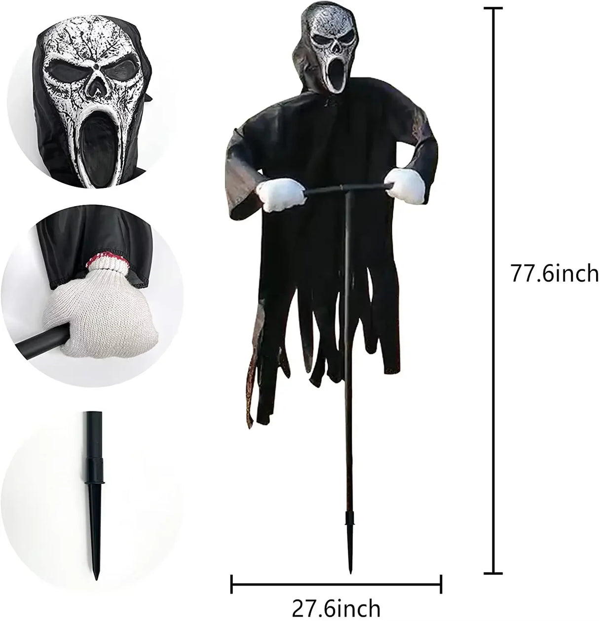 Ghostface Fågelskrämma – Halloween Ute-dekoration
