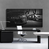 Chase Your Dream – Motivationsposter med Lyxig Sportbil på Canvas
