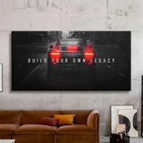 Chase Your Dream – Motivationsposter med Lyxig Sportbil på Canvas