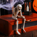 Set med 3 Halloween skelettfigurer
