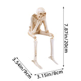 Set med 3 Halloween skelettfigurer