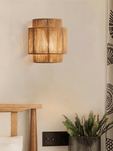 BohoLight Vägglampa – Handgjord Lampa i Hampa & Rotting