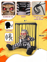 Skrikande Halloween Fångfigur i Bur