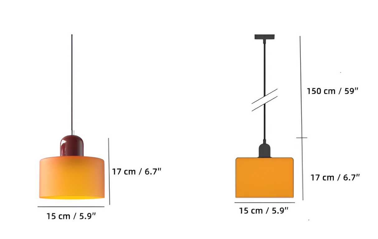 Coloris Cylin Pendellampa – Färgglad Cylindrisk Taklampa i Glas
