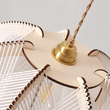 Hikari Pendellampa – Handknuten Hampa & Trälampa i Wabi Sabi Design