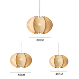 Hikari Pendellampa – Handknuten Hampa & Trälampa i Wabi Sabi Design