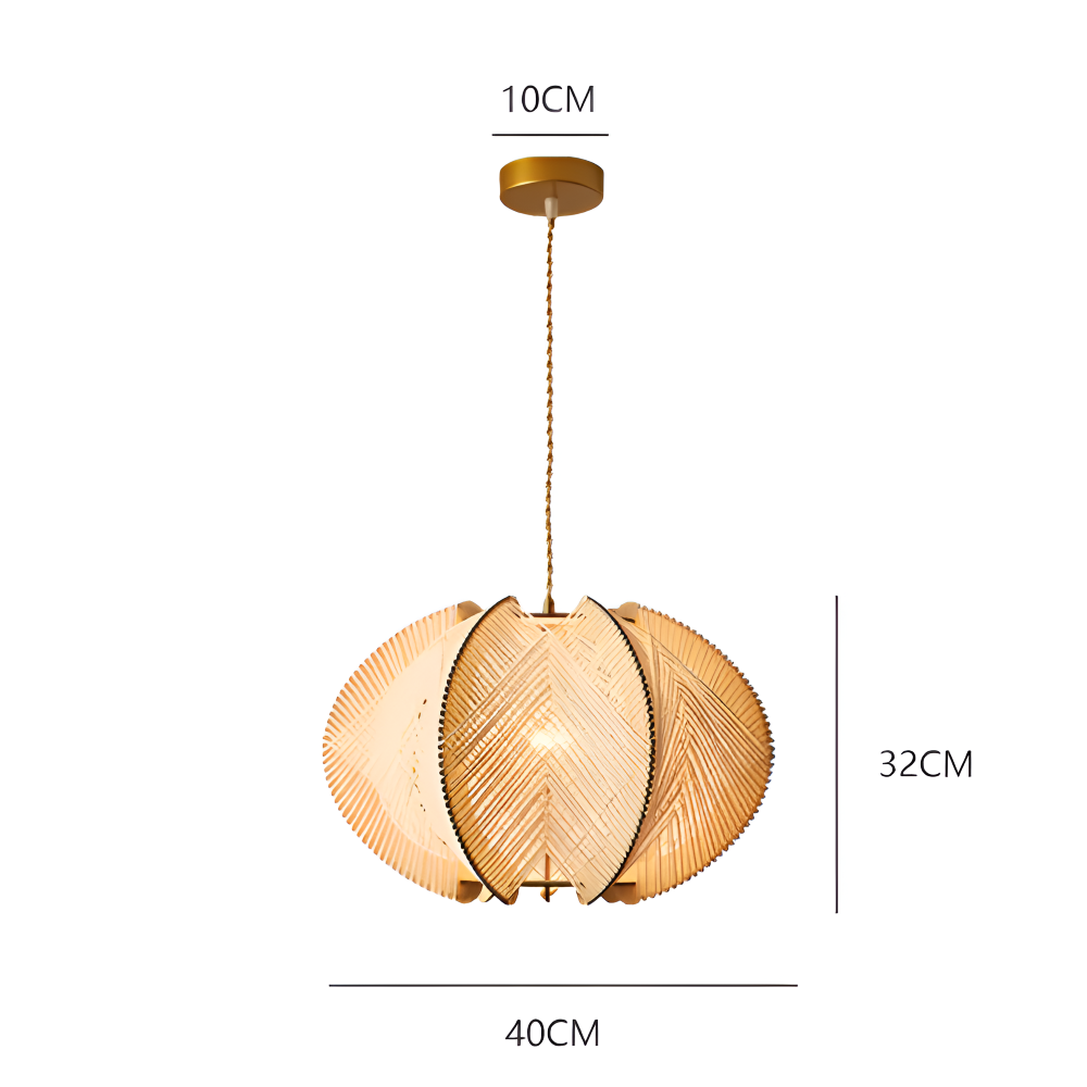 Hikari Pendellampa – Handknuten Hampa & Trälampa i Wabi Sabi Design