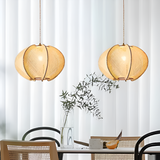 Hikari Pendellampa – Handknuten Hampa & Trälampa i Wabi Sabi Design